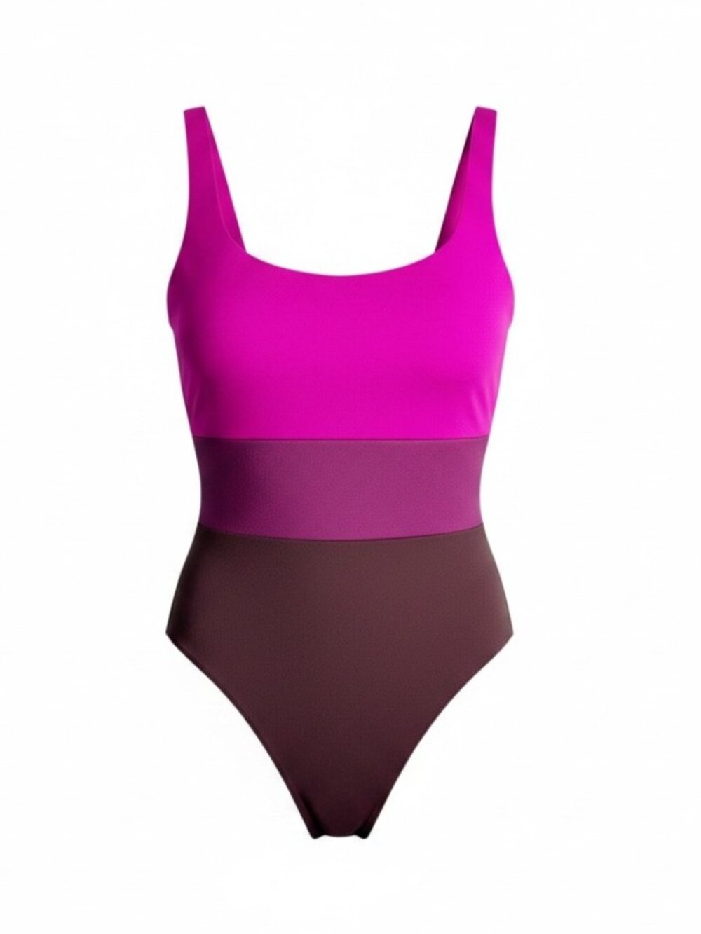 Athleta Coastline One Piece Swimsuit Electric Fuchsia Colorblock Size Large